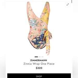 Zimmermann Zinnia Wrap One Piece Swimsuit